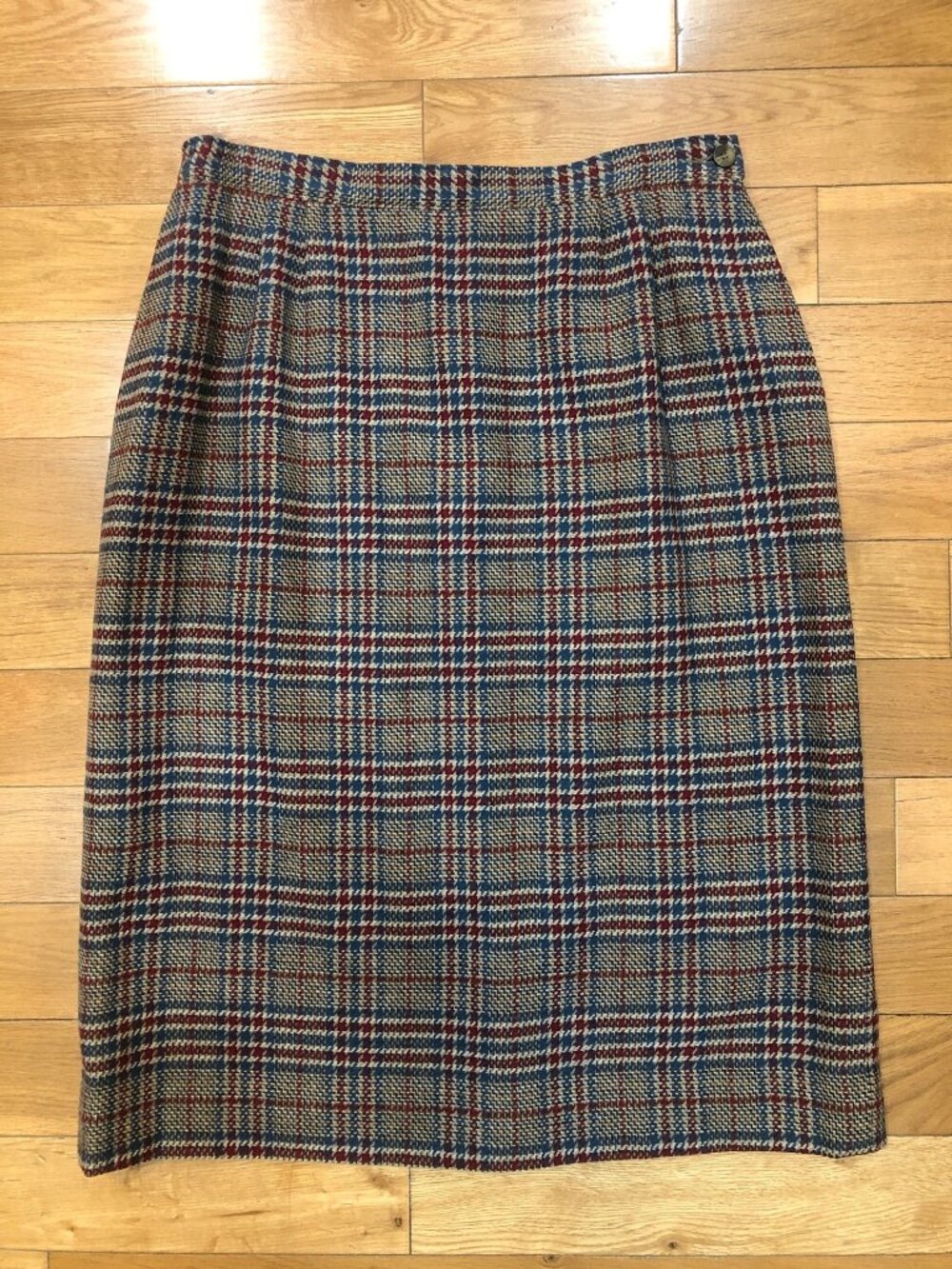 Vintage Pendleton Wool Plaid Midi Skirt Size 14 Dark Academia Classic Preppy
